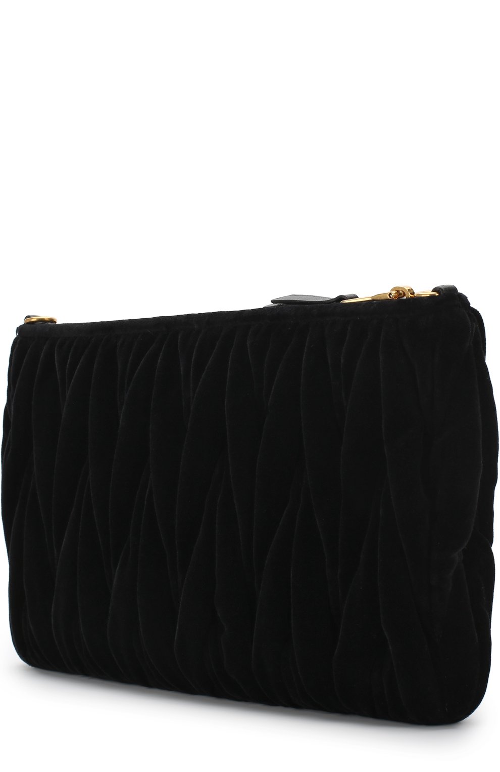 Бархатный клатч на цепочке MIU MIU, арт. 5BF354-2EOM-F0002-OOO, фото 2