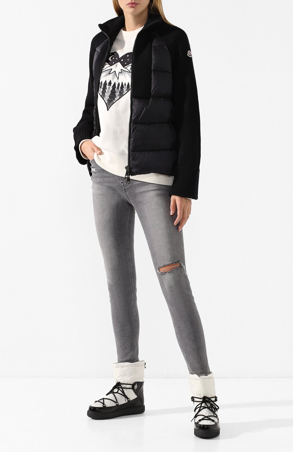 Шерстяная куртка на молнии MONCLER черного цвета по цене 69950 руб., арт. D2-093-94537-00-979BK, фото 2 Шерстяная куртка на молнии MONCLER, арт. D2-093-94537-00-979BK, фото 2
