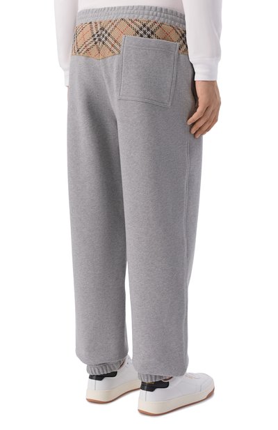 Хлопковые джоггеры BURBERRY серого цвета по цене 106000 руб., арт. 8120757, фото 4 Хлопковые джоггеры BURBERRY, арт. 8120757, фото 4