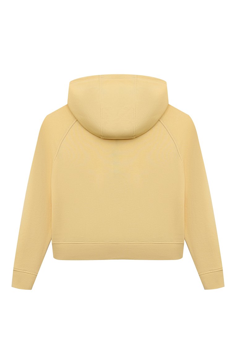 Детский хлопковая толстовка BRUNELLO CUCINELLI желтого цвета, арт. BD869E298C | Фото 2 (Рукава: Длинные; Материал внешний: Хлопок; Девочки Кросс-КТ: Толстовка-одежда; Ростовка одежда: 13 - 15 лет | 158 см)