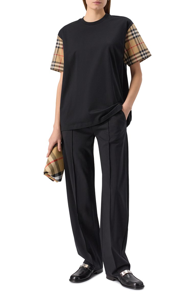 Хлопковая футболка BURBERRY, арт. 8073028, фото 1
