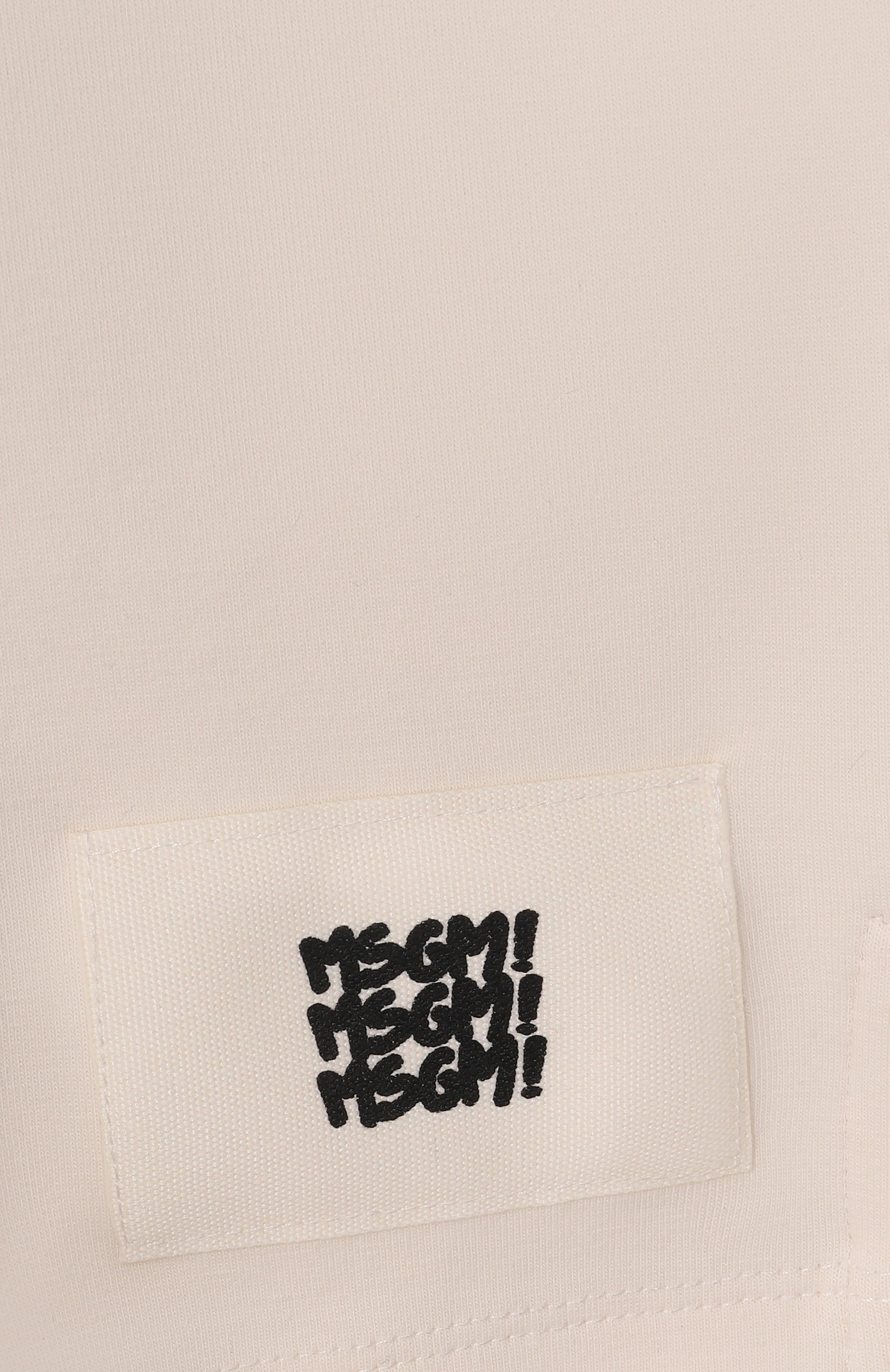 Хлопковые шорты MSGM KIDS кремового цвета по цене 9605 руб., арт. S6MSJBBE228, фото 3 Хлопковые шорты MSGM KIDS, арт. S6MSJBBE228, фото 3