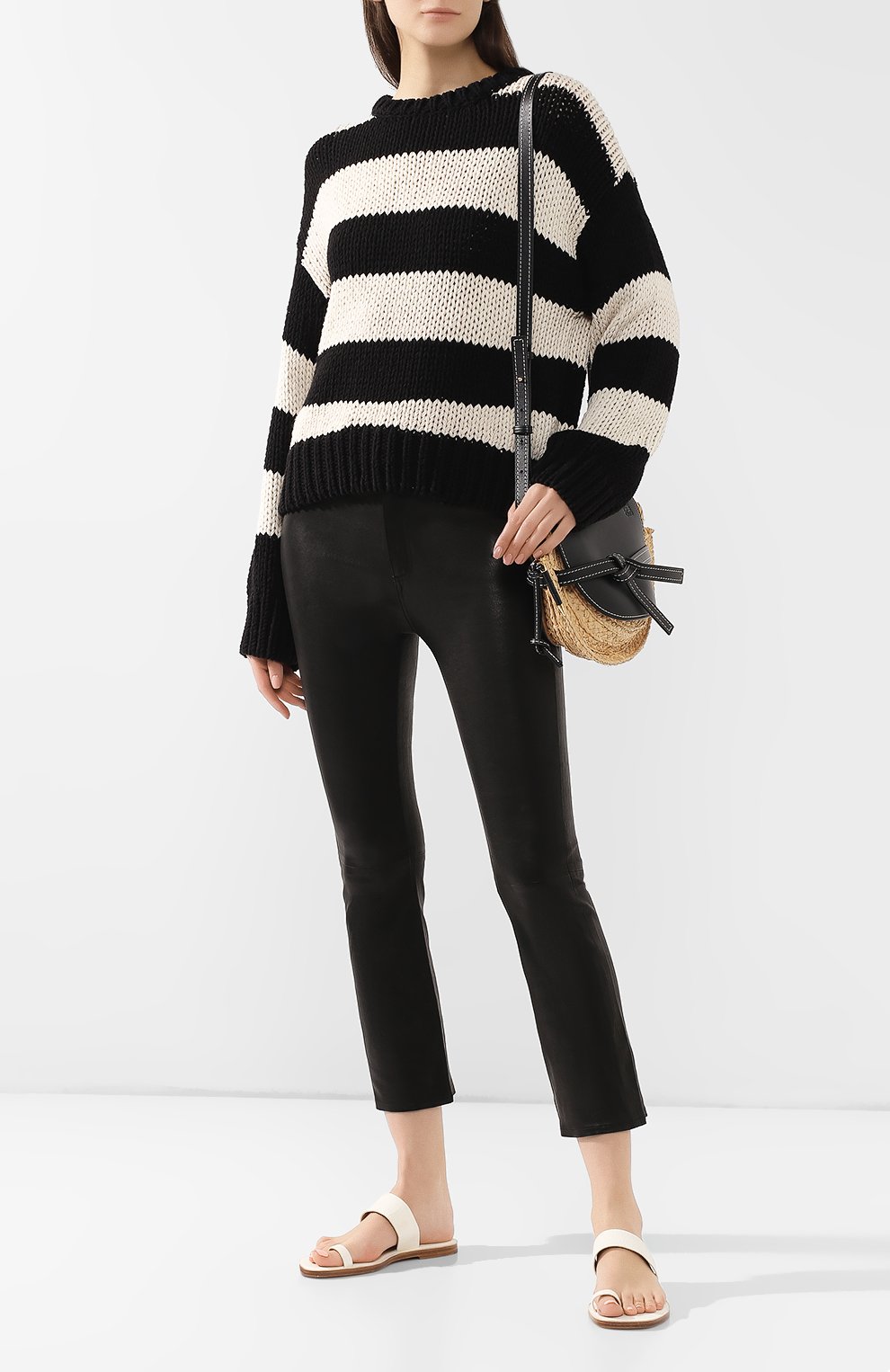 Кожаные брюки RAG AND BONE, арт. W1615L059BLK, фото 2