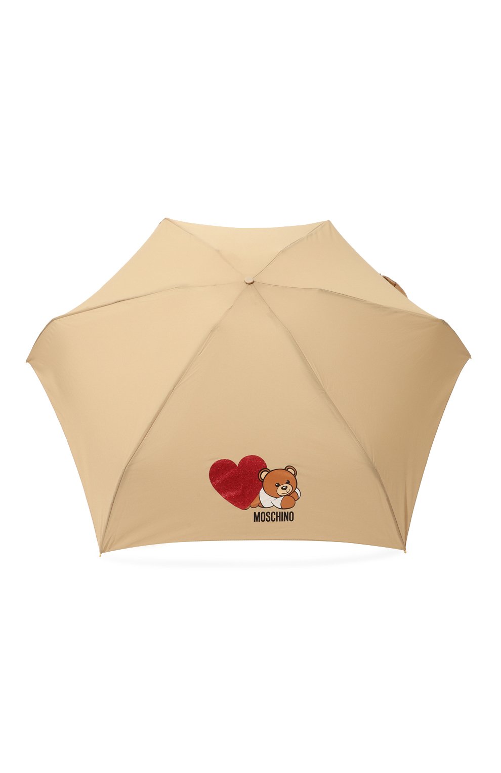 Складной зонт MOSCHINO темно-бежевого цвета по цене 9655 руб., арт. 8188-SUPERMINID, фото 1 Складной зонт MOSCHINO, арт. 8188-SUPERMINID, фото 1