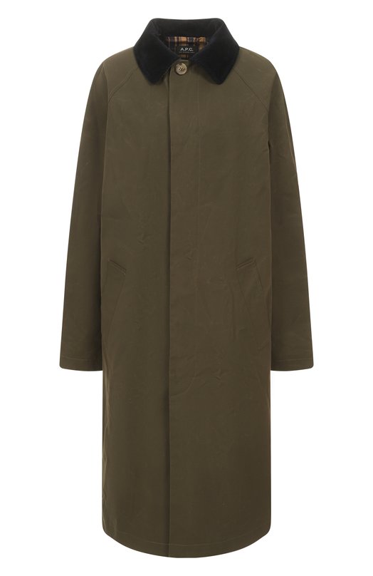 Хлопковый плащ A.P.C. M01548/C0HIL Хаки M01548/C0HIL