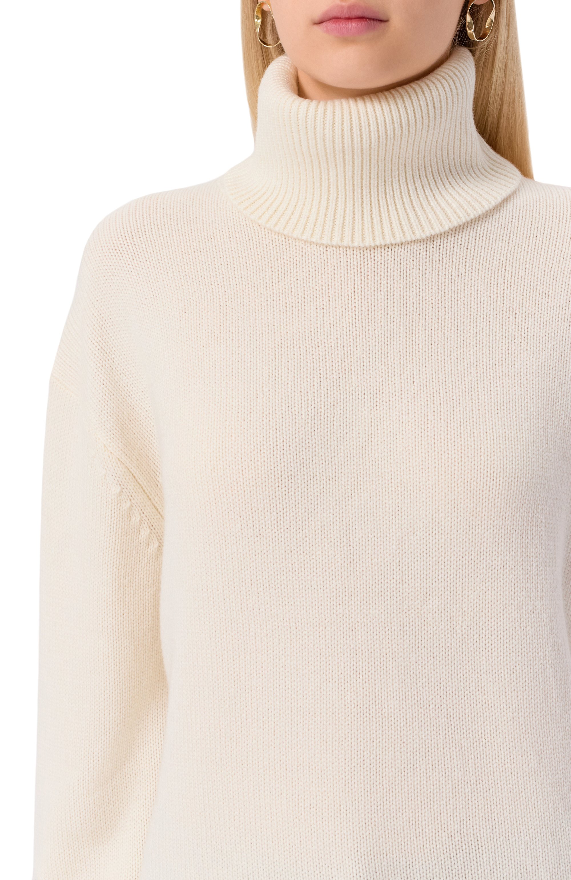 Свитер из шерсти и кашемира 12 STOREEZ кремового цвета по цене 39000 руб., арт. 134389, фото 5 Свитер из шерсти и кашемира 12 STOREEZ, арт. 134389, фото 5