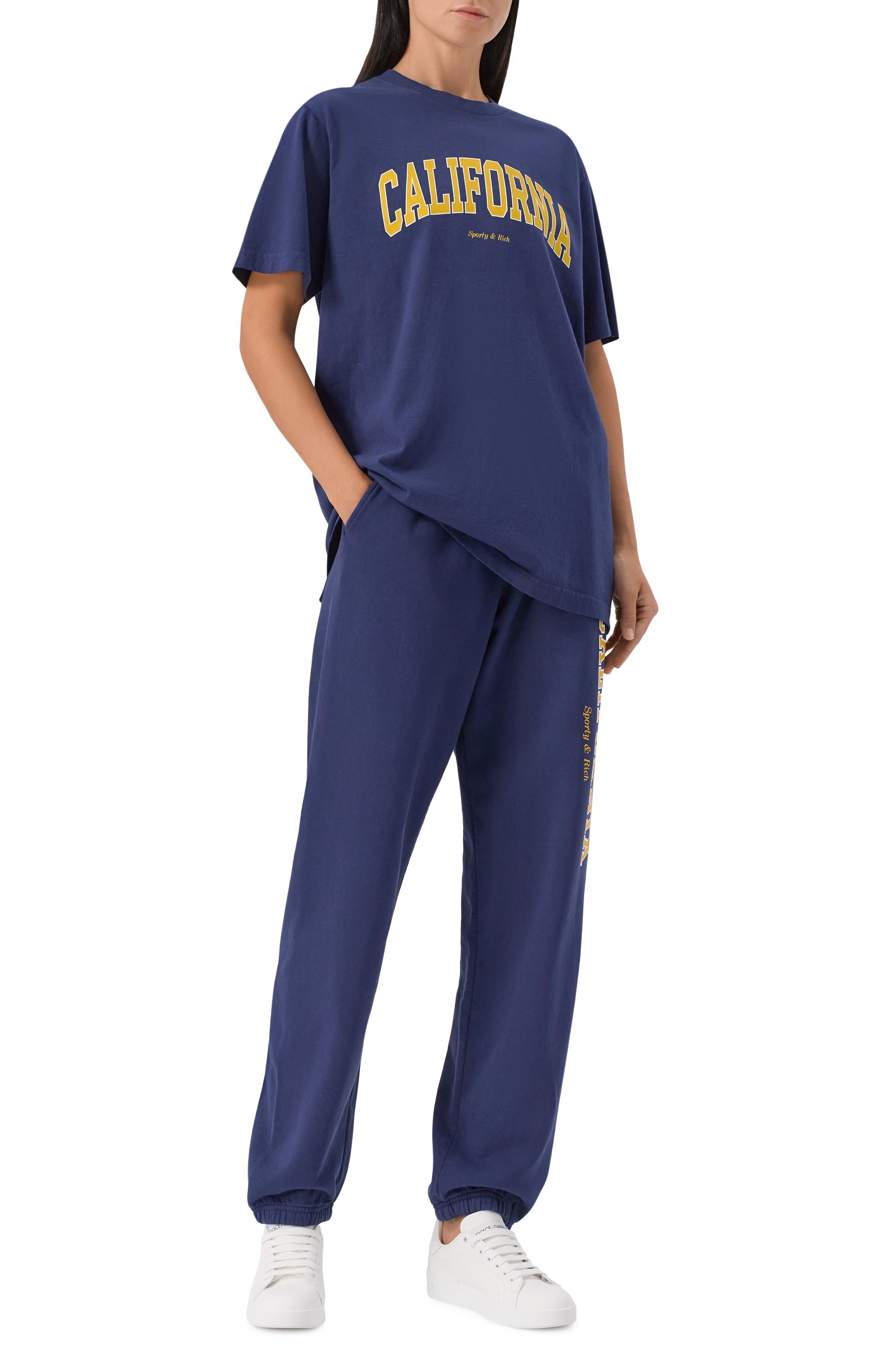 Хлопковая футболка SPORTY AND RICH, арт. T0043508501BL32, фото 2