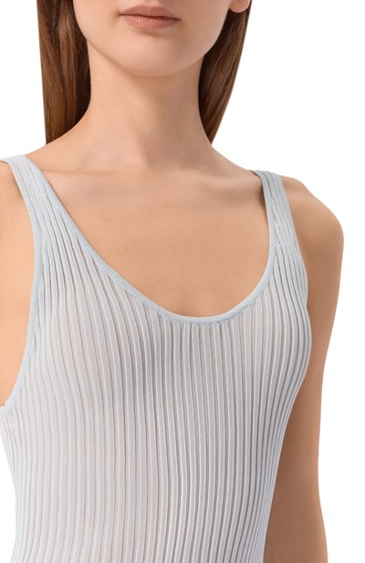 Топ из вискозы 12 STOREEZ голубого цвета по цене 9800 руб., арт. 138057, фото 5 Топ из вискозы 12 STOREEZ, арт. 138057, фото 5