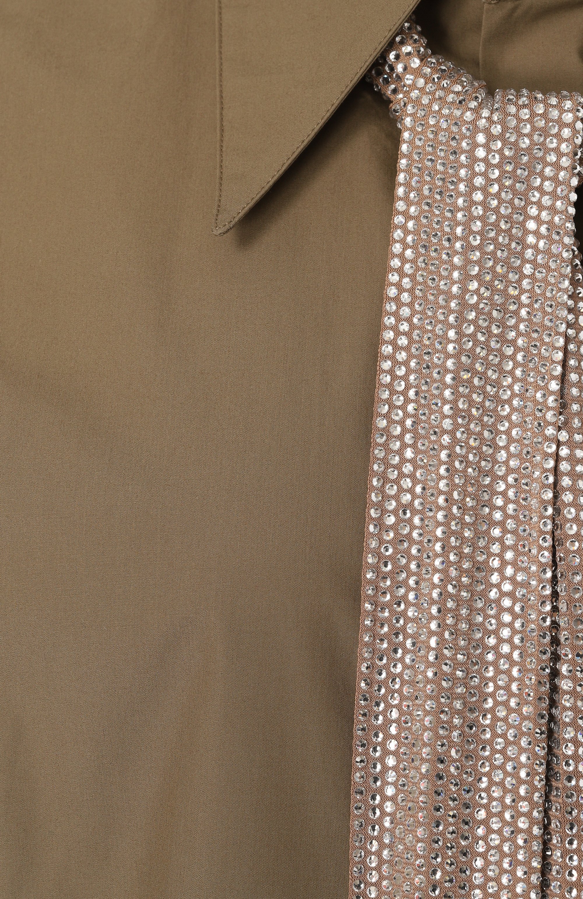 Хлопковая рубашка GIUSEPPE DI MORABITO хаки цвета по цене 52750 руб., арт. 04SST0231X 04425, фото 6 Хлопковая рубашка GIUSEPPE DI MORABITO, арт. 04SST0231X 04425, фото 6