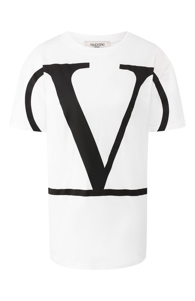 Женская хлопковая футболка VALENTINO, арт. TB3MG04K55M