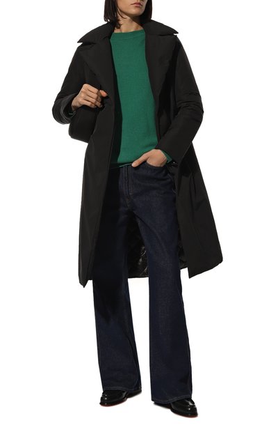 Кашемировый пуловер OLOLOL зеленого цвета по цене 54000 руб., арт. OLKN014/500/W23, фото 2 Кашемировый пуловер OLOLOL, арт. OLKN014/500/W23, фото 2