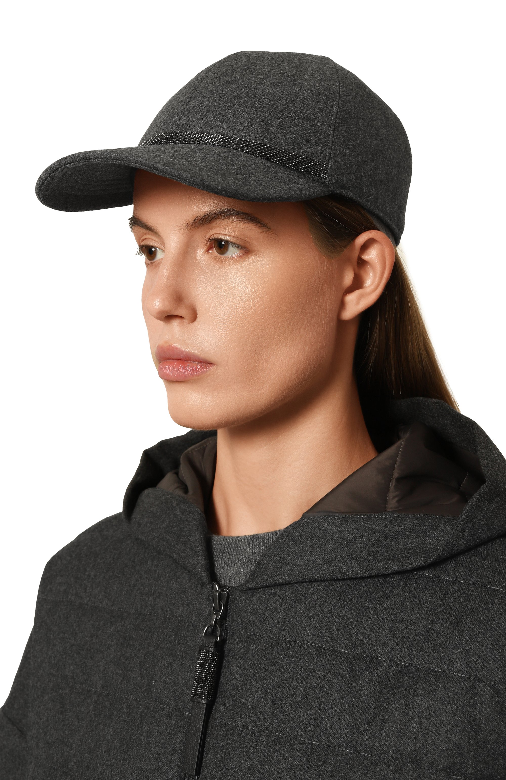 Бейсболка из шерсти и кашемира BRUNELLO CUCINELLI, арт. MCAP90128, фото 2