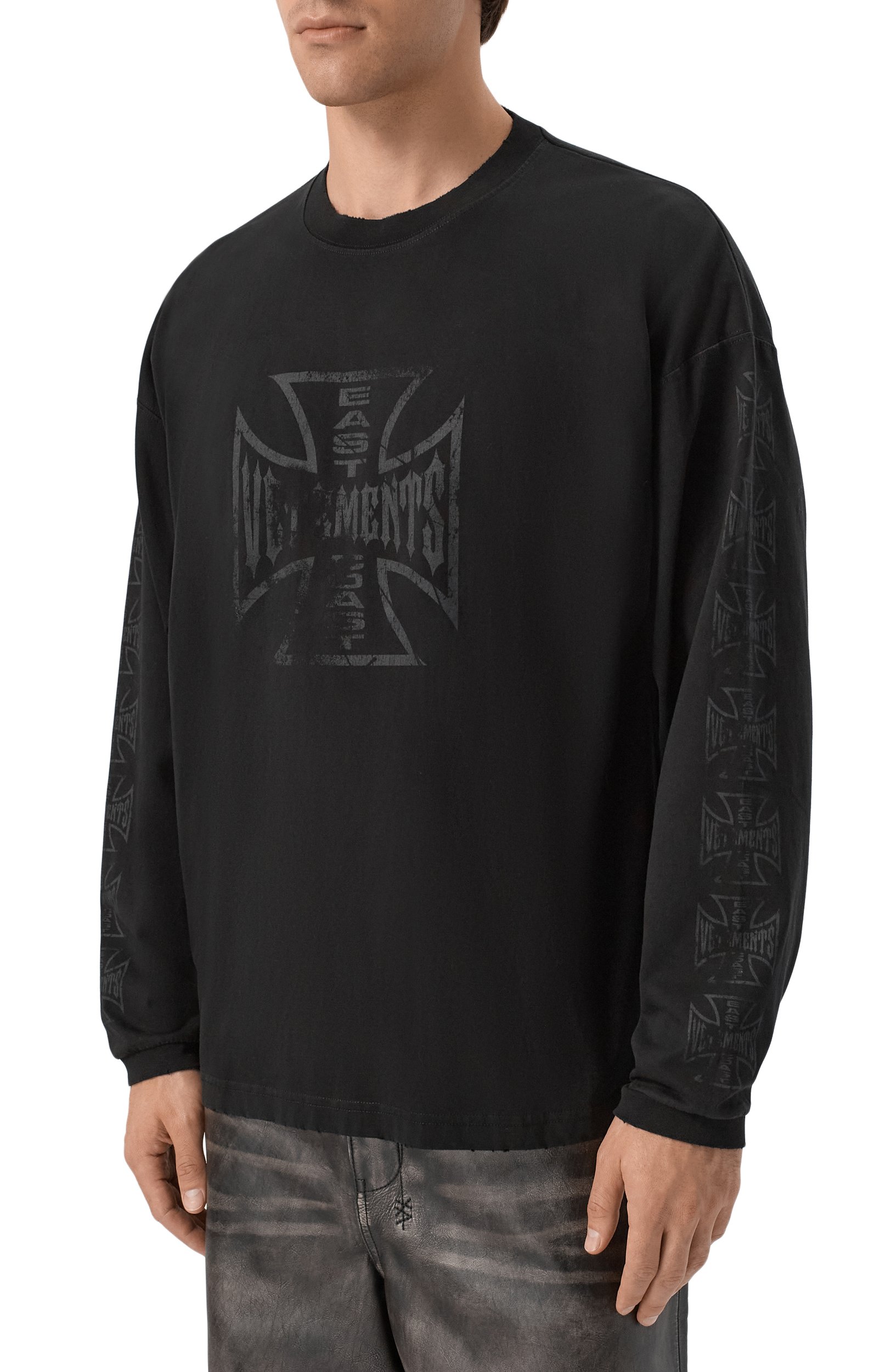Хлопковый лонгслив VETEMENTS, арт. MH27LS212B, фото 3