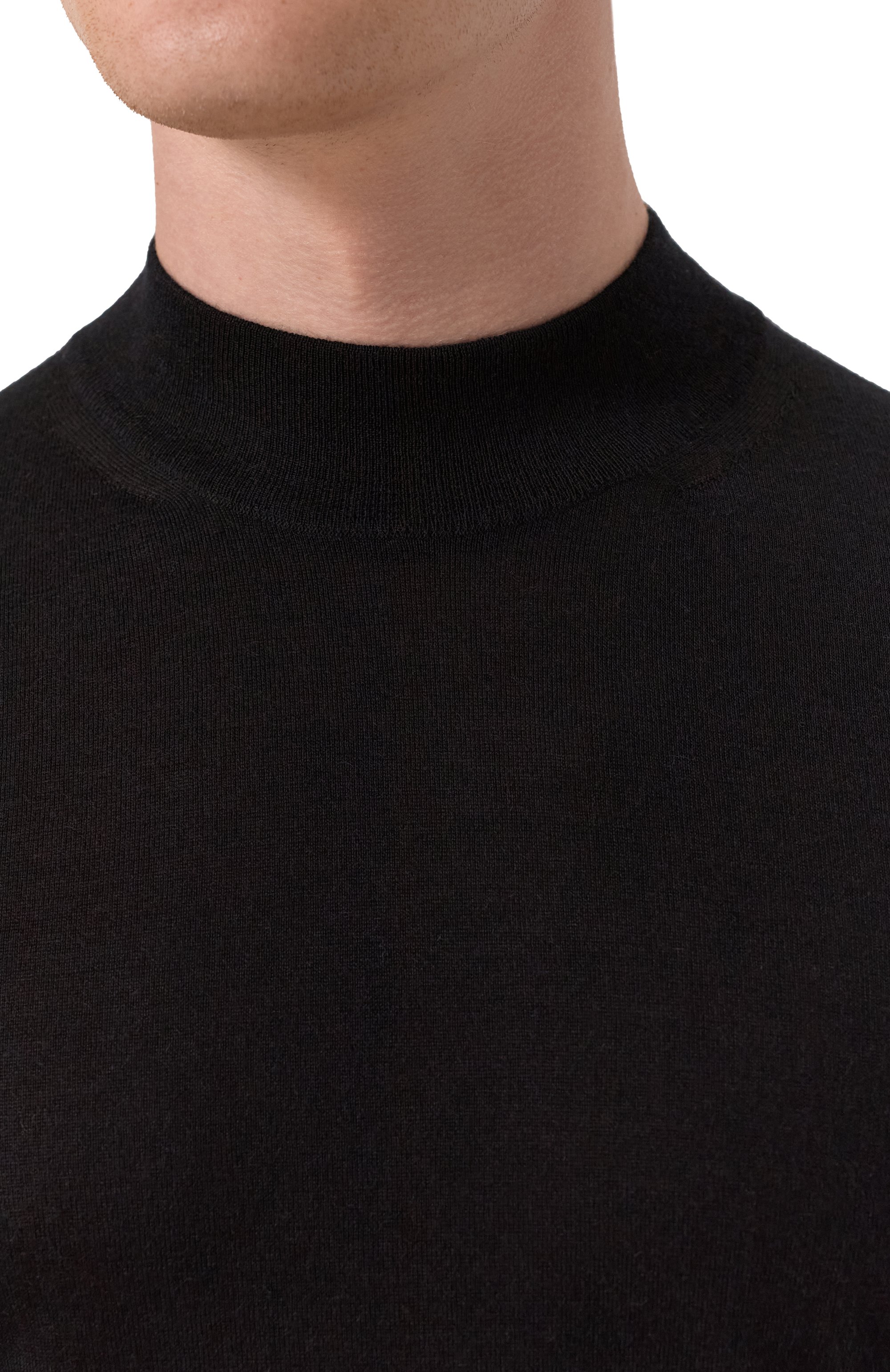 Водолазка из кашемира и шелка FEDELI черного цвета по цене 78400 руб., арт. MU007090, фото 5 Водолазка из кашемира и шелка FEDELI, арт. MU007090, фото 5