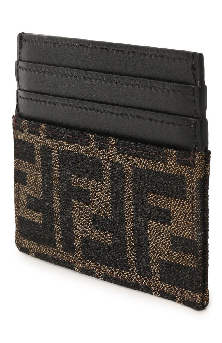 Мужской футляр для кредитных карт FENDI темно-коричневого цвета, арт. 7M0164 ALWK | Фото 2 (Материал: Натуральная кожа; Нос: Не проставлено)