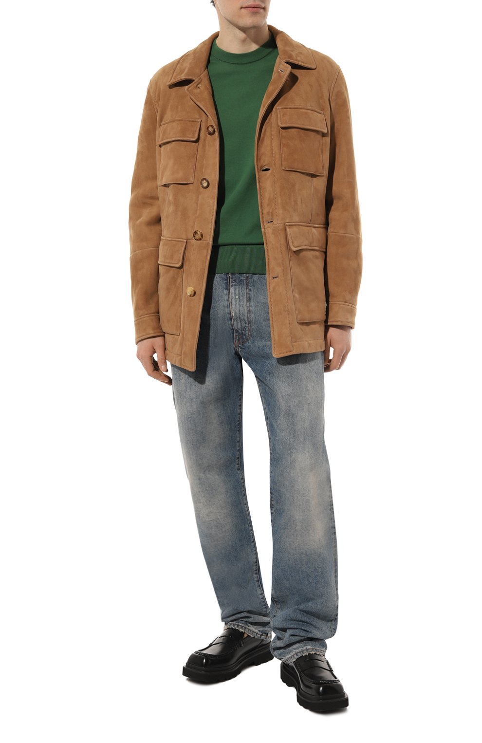 Замшевая куртка с подкладкой из овчины BRUNELLO CUCINELLI, арт. MPMLP1954, фото 2