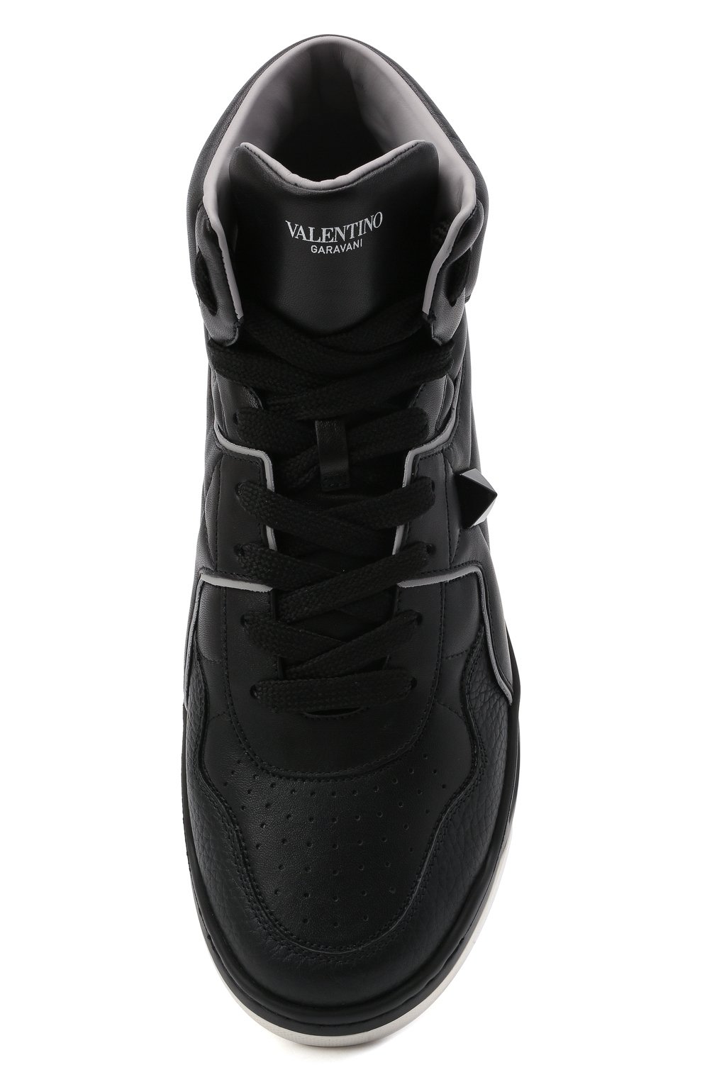 Кожаные кеды one stud VALENTINO черного цвета по цене 82000 руб., арт. WY2S0E63/NWN, фото 5 Кожаные кеды one stud VALENTINO, арт. WY2S0E63/NWN, фото 5