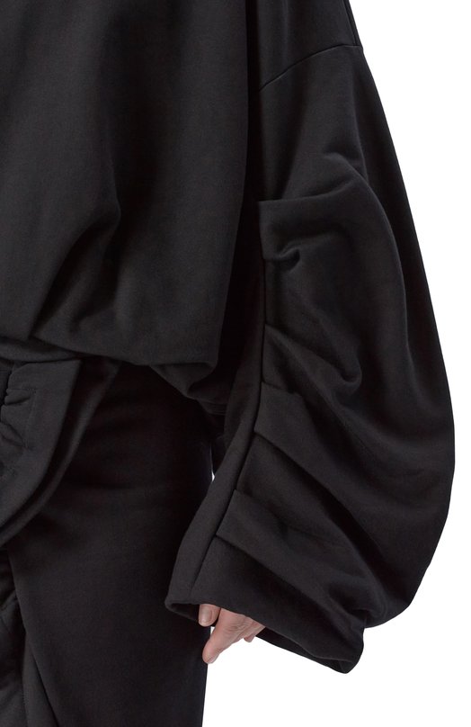 Хлопковый свитшот Dries Van Noten 131109/3611 Чёрный  131109/3611 Фото 5