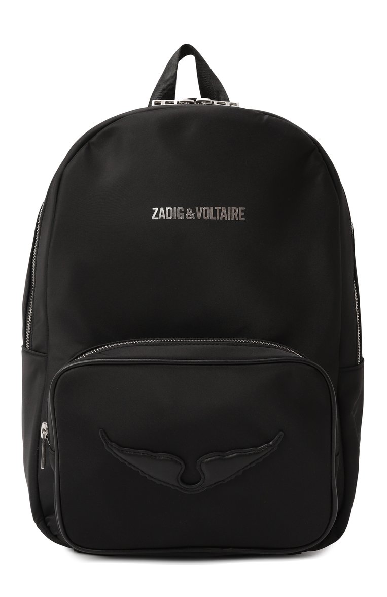 Детская рюкзак ZADIG AND VOLTAIRE черного цвета, арт. X60301 | Фото 1 (Нос: Не проставлено; Материал: Текстиль)