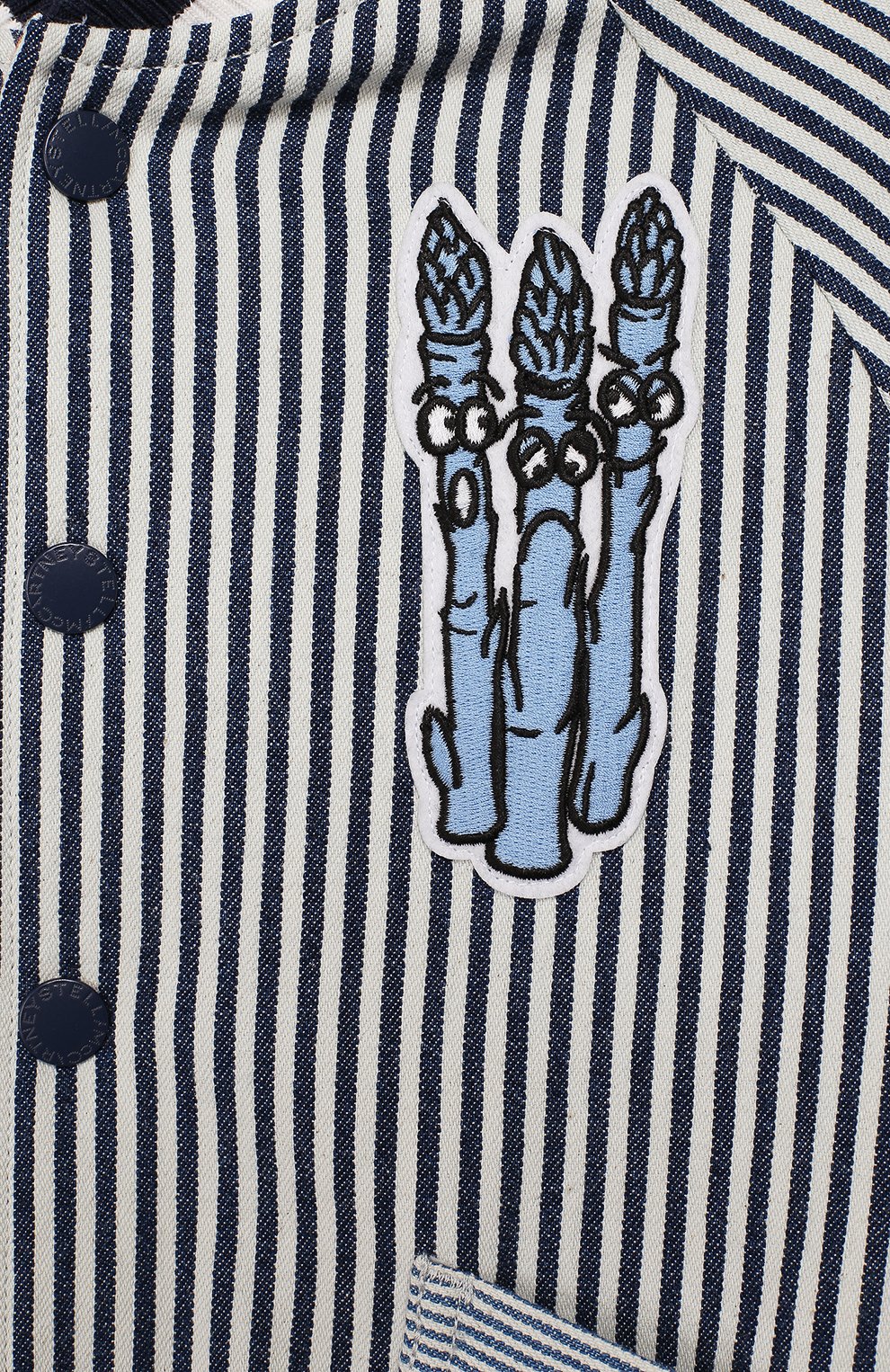 Текстильный бомбер STELLA MCCARTNEY голубого цвета по цене 11050 руб., арт. 539391/SMK43, фото 3 Текстильный бомбер STELLA MCCARTNEY, арт. 539391/SMK43, фото 3