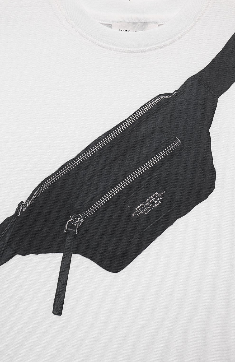 Хлопковая футболка MARC JACOBS (THE) белого цвета по цене 7340 руб., арт. W60256, фото 3 Хлопковая футболка MARC JACOBS (THE), арт. W60256, фото 3