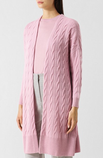 Однотонный кашемировый кардиган фактурной вязки RALPH LAUREN, арт. 290615165, фо то 3