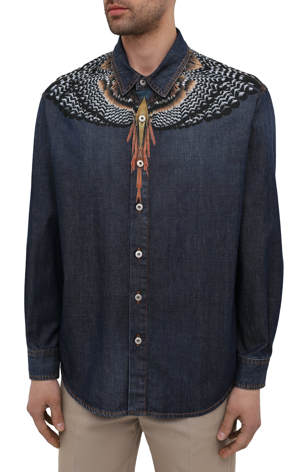 Джинсовая рубашка MARCELO BURLON, арт. CMYD014S21DEN001, фото 3