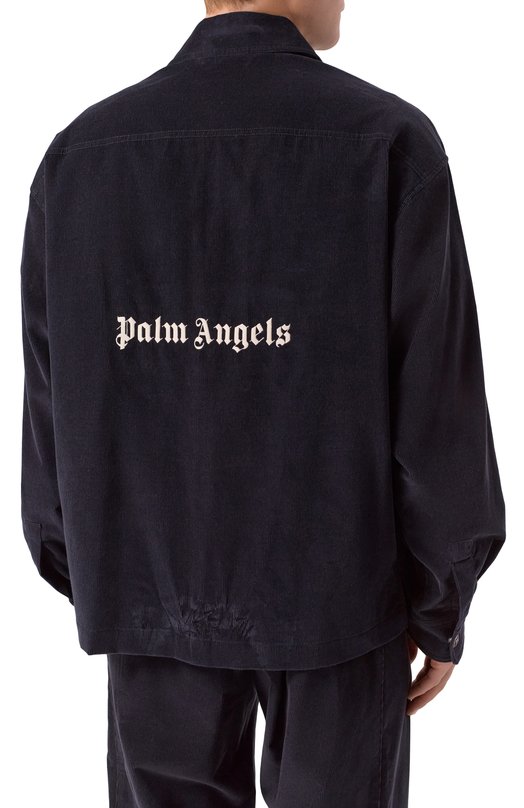 Вельветовая куртка-рубашка Palm Angels PMES024F25FAB001 Серый  PMES024F25FAB001 Фото 4