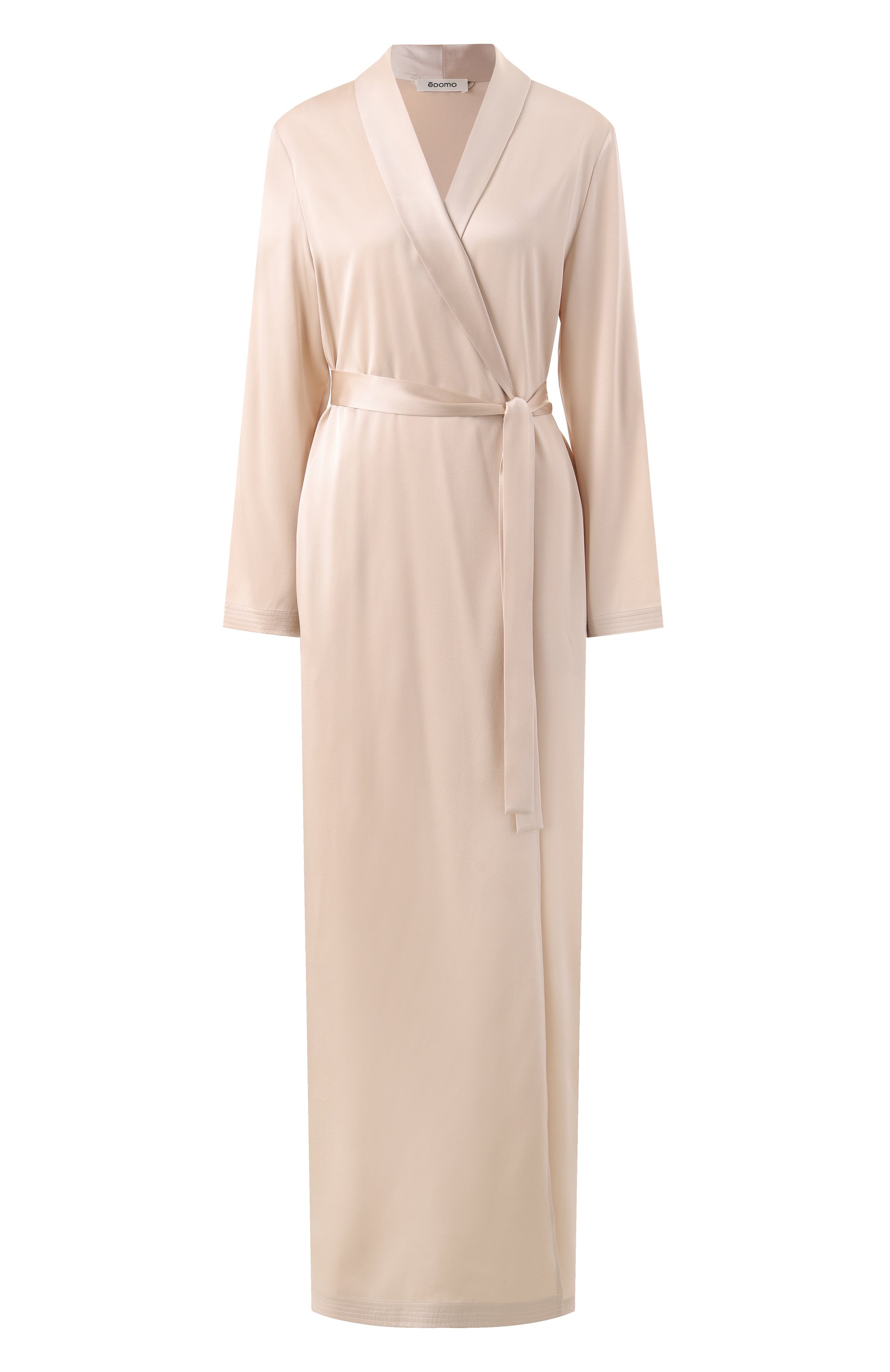 Шелковый халат EDOMO светло-бежевого цвета по цене 77900 руб., арт. C011003FW2324, фото 1 Шелковый халат EDOMO, арт. C011003FW2324, фото 1