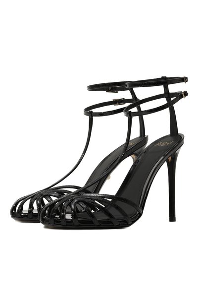 Кожаные босоножки stella ALEVI MILANO черного цвета по цене 87550 руб., арт. L19W7002.U.0004997, фото 1 Кожаные босоножки stella ALEVI MILANO, арт. L19W7002.U.0004997, фото 1