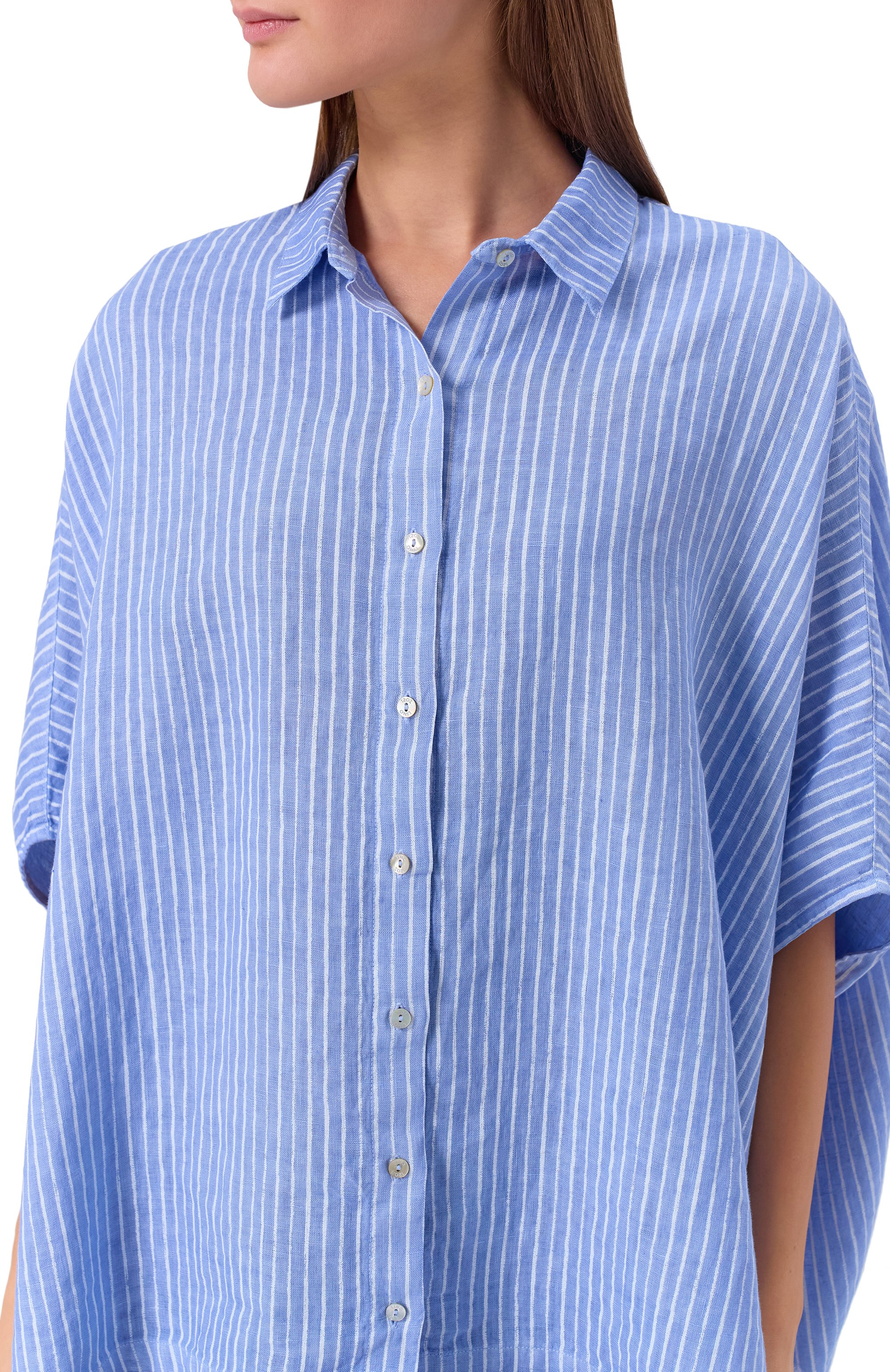 Льняная рубашка 120% LINO, арт. 33ALIW1PLA/000G470_001, фото 5