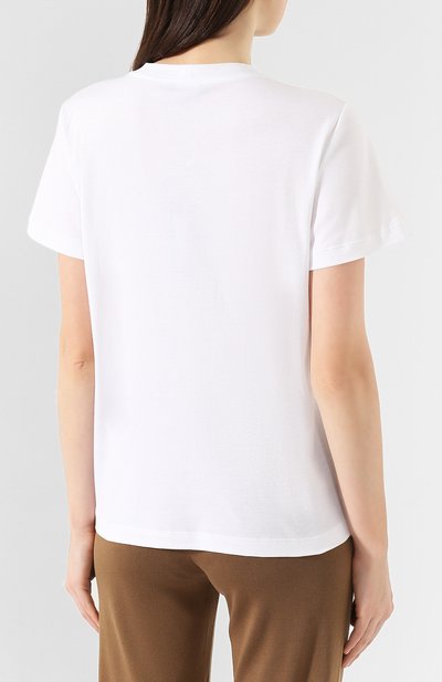Хлопковая футболка GIORGIO ARMANI белого цвета по цене 65950 руб., арт. 3HAM56/AJJZZ, фото 4 Хлопковая футболка GIORGIO ARMANI, арт. 3HAM56/AJJZZ, фото 4