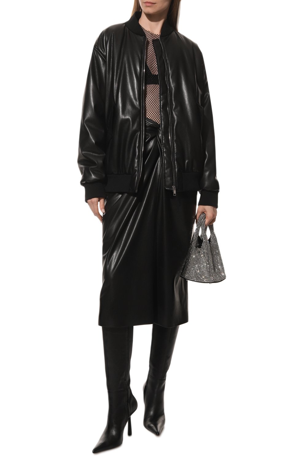 Бомбер из экокожи MSGM, арт. 3441MDH07 237110, фото 2