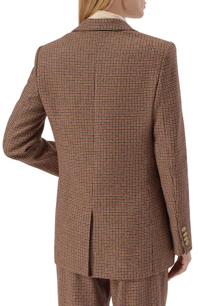 Шерстяной жакет THE KOOPLES коричневого цвета по цене 63100 руб., арт. FVES31013K, фото 4 Шерстяной жакет THE KOOPLES, арт. FVES31013K, фото 4