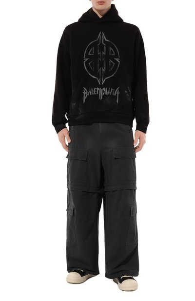 Хлопковое худи BALENCIAGA, арт. 767877/TQVT3, фото 2