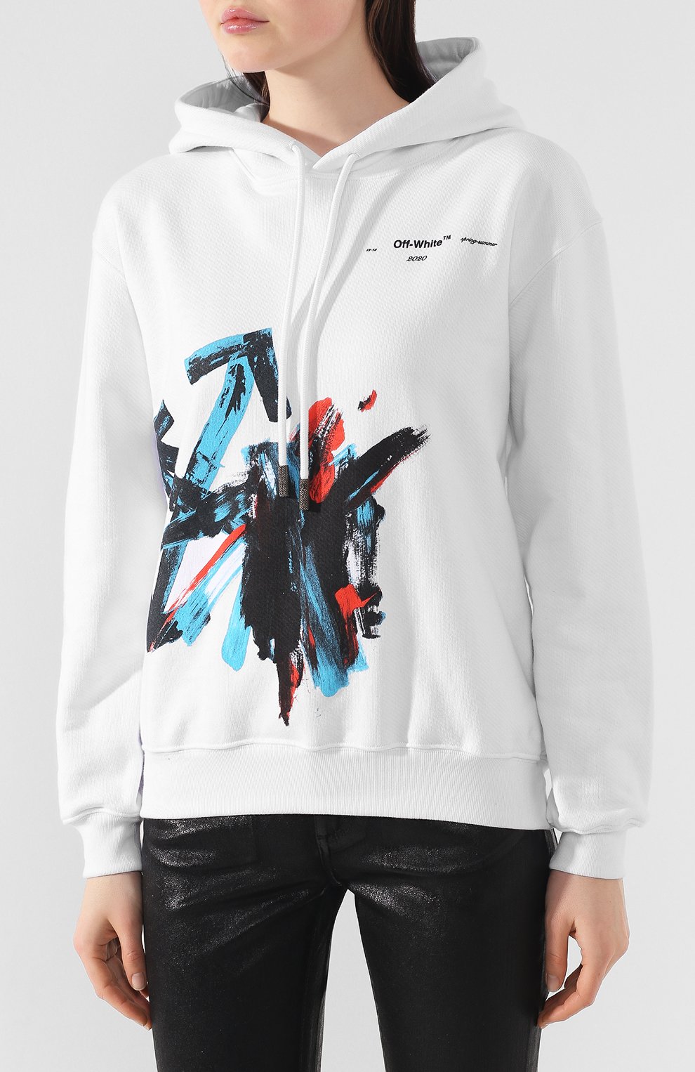 Хлопковое худи OFF-WHITE, арт. 0WBB032R20F301280130, фото 3