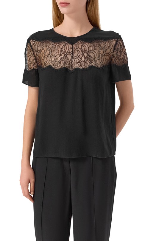 Топ из вискозы и шерсти Giambattista Valli 25FWPVCL1096/17NAL Чёрный  25FWPVCL1096/17NAL Фото 3