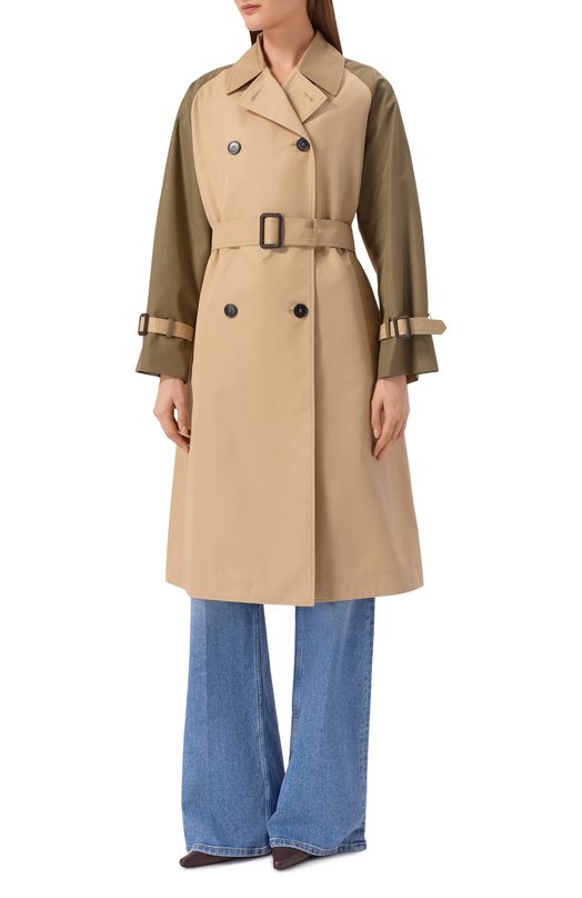Хлопковый тренч Weekend Max Mara WKDCANASTA Бежевый  WKDCANASTA Фото 3