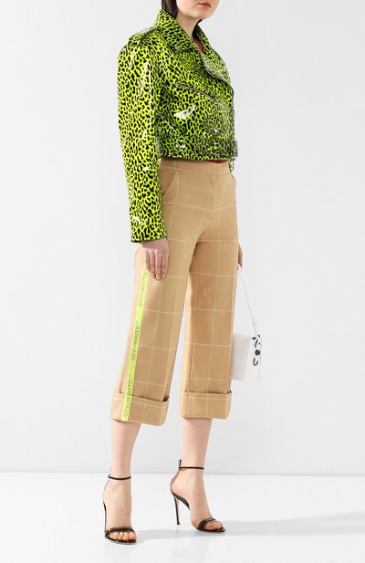 Брюки с отворотами OFF-WHITE бежевого цвета по цене 44550 руб., арт. 0WCA083R19C910579900, фото 2 Брюки с отворотами OFF-WHITE, арт. 0WCA083R19C910579900, фото 2