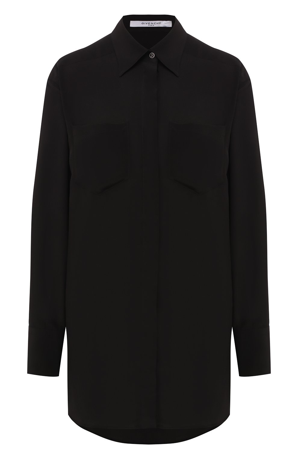 Шелковая рубашка GIVENCHY черного цвета по цене 120500 руб., арт. BW60BE10JX, фото 1 Шелковая рубашка GIVENCHY, арт. BW60BE10JX, фото 1