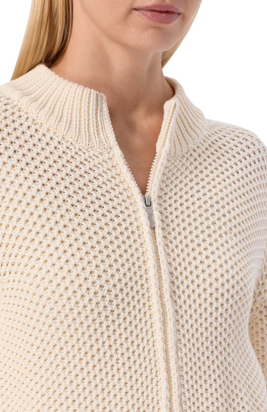 Хлопковый кардиган Gran Sasso 10225/18425 Кремовый  10225/18425 Фото 5