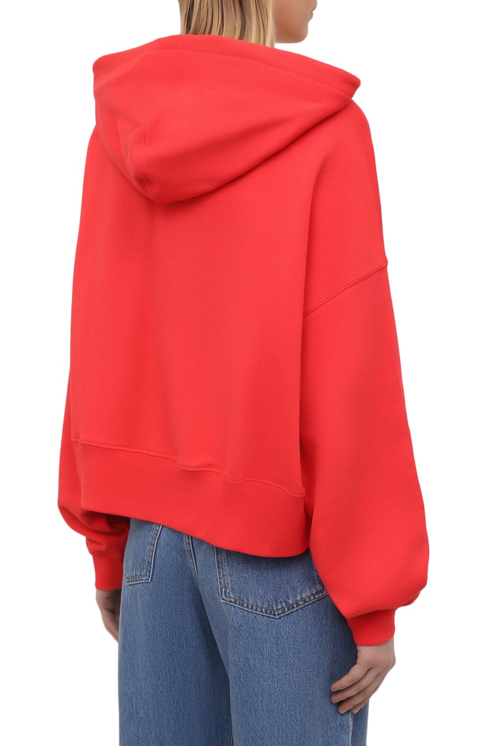 Хлопковое худи MSGM красного цвета по цене 21050 руб., арт. 3041MDM86 217299, фото 4 Хлопковое худи MSGM, арт. 3041MDM86 217299, фото 4