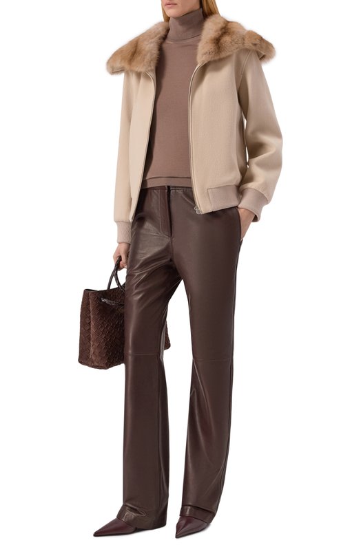 Кожаные брюки MVST M25.1PW.L003/SIGMA Коричневый  M25.1PW.L003/SIGMA Фото 2