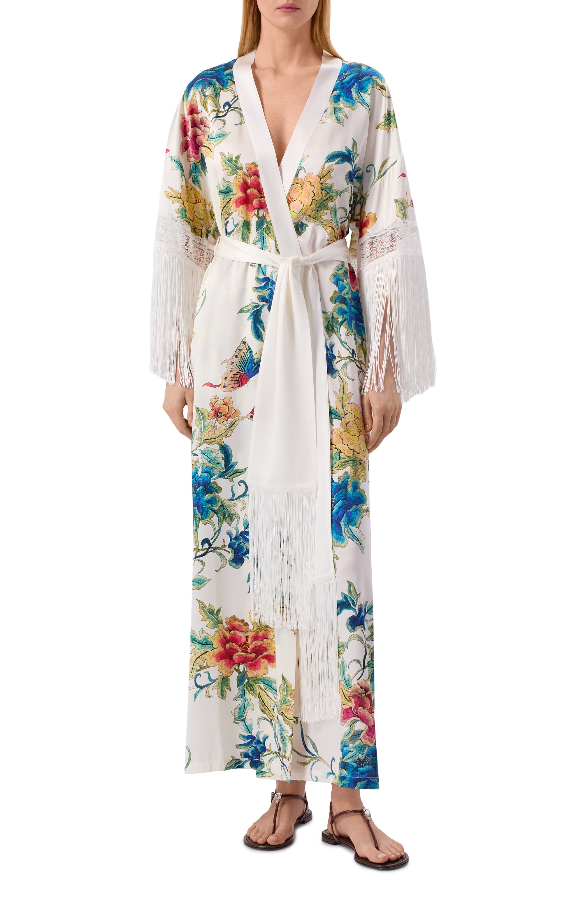 Халат из шелка и вискозы MARJOLAINE, арт. 4BEV2201, фото 2