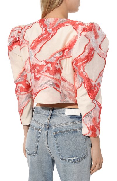 Жакет из вискозы BOTROIS молочного цвета по цене 27900 руб., арт. SKU1110507332, фото 4 Жакет из вискозы BOTROIS, арт. SKU1110507332, фото 4