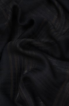 Мужской шарф CORNELIANI темно-синего цвета, арт. 92B339-3829002 | Фото 3 (Материал: Шерсть, Текстиль; Нос: Не проставлено; Материал сплава: Проставлено; Мужское Кросс-КТ: Шарфы - с бахромой; Кросс-КТ: шерсть)