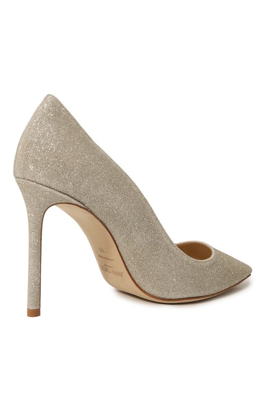 Текстильные туфли Romy 100 Jimmy Choo R0MY 100/DGZ Серебряный  R0MY 100/DGZ Фото 5