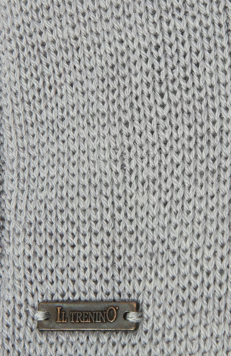 Детского шапка-балаклава IL TRENINO серого цвета, арт. CL 4065/VA | Фото 3 (Материал: Текстиль, Шерсть; Материал сплава: Проставлено; Нос: Не проставлено)
