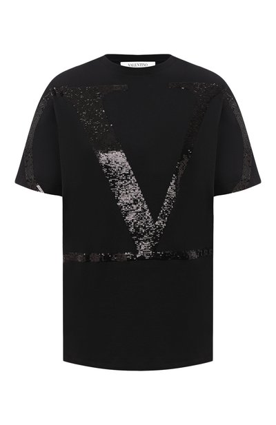 Женская хлопковая футболка VALENTINO, арт. UB3MG09A5UK