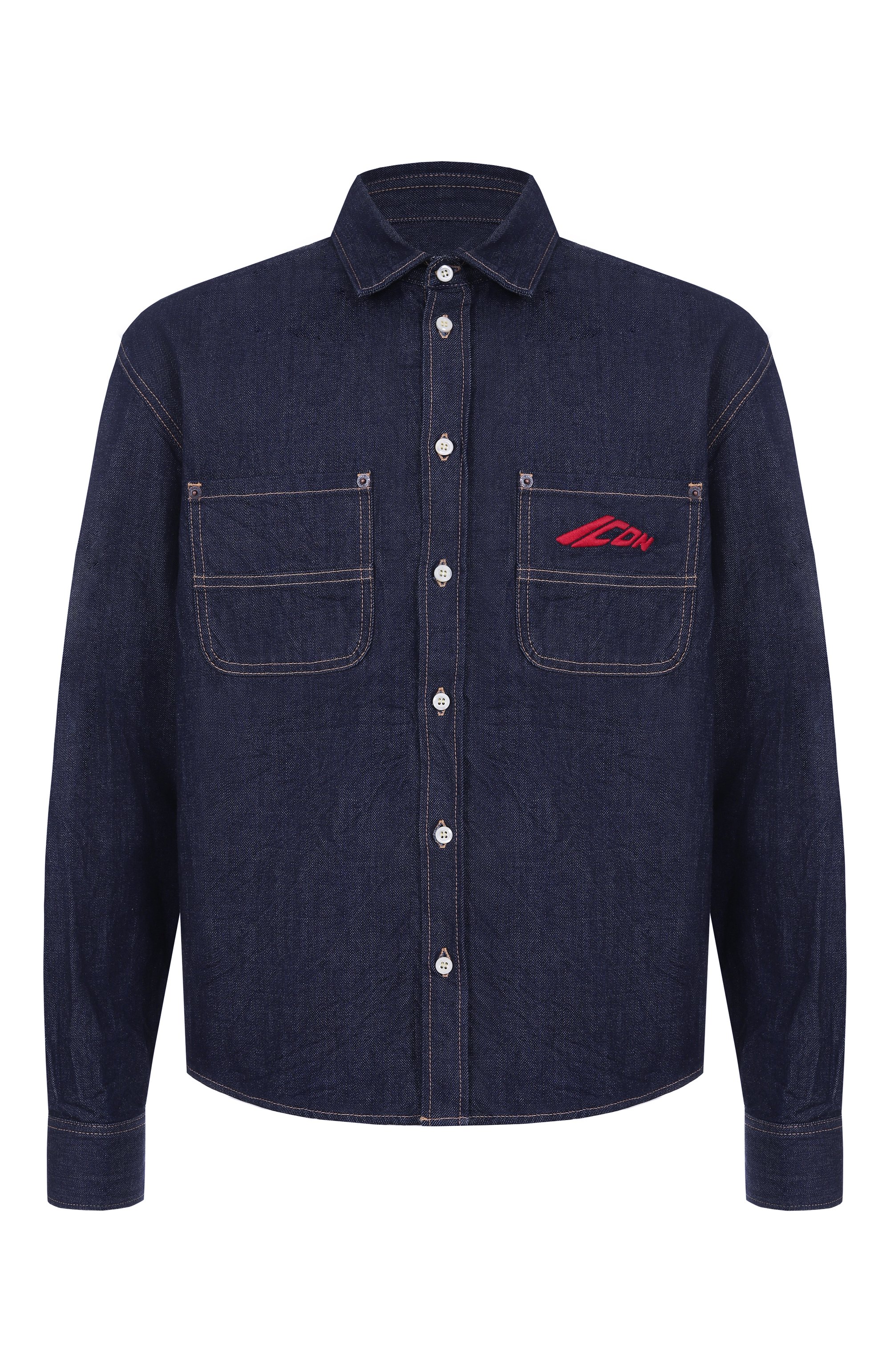 Джинсовая рубашка icon DSQUARED2 темно-синего цвета по цене 55000 руб., арт. S79DL0058/D30011, фото 1 Джинсовая рубашка icon DSQUARED2, арт. S79DL0058/D30011, фото 1